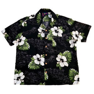 ROUNDY Bay Floral Hawaiian Button-Up Shirt